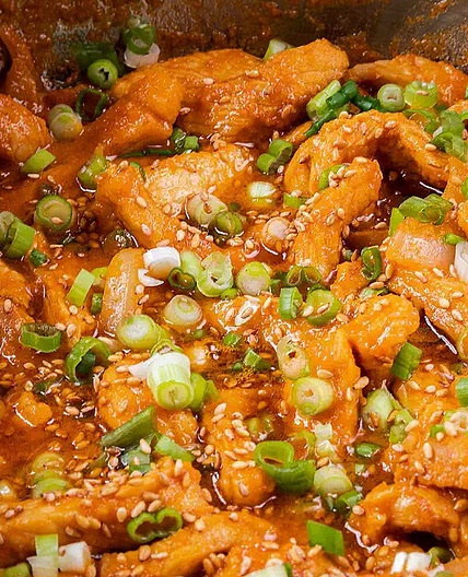 Apple-Gochujang Pork Stir-Fry