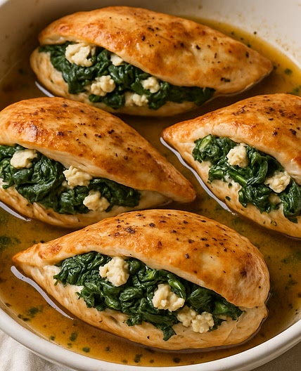 Stuffed Chicken Breasts with Spinach and Feta