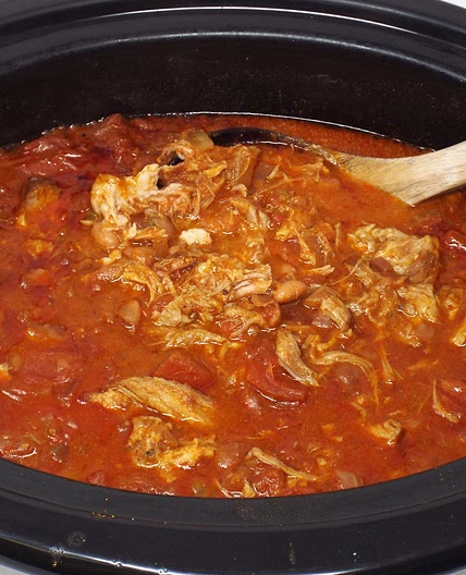 Slow Cooker Pulled Pork and Pinto Bean Chili