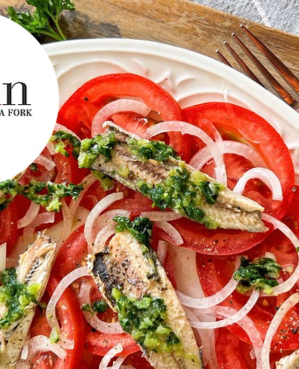 Spanish Tomato & Sardine Salad Recipe