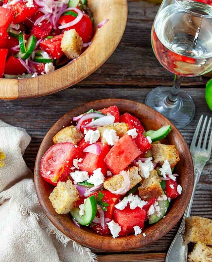 Watermelon Panzanella Salad
