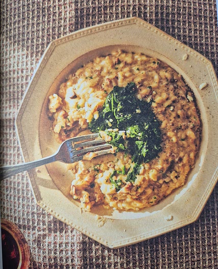 Porcini and spinach risotto