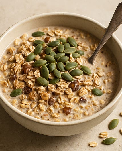 Muesli met pompoenpitten en chai