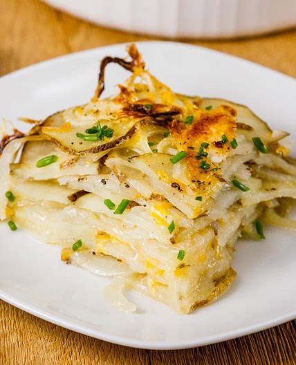Skinny Potato and Onion Bake