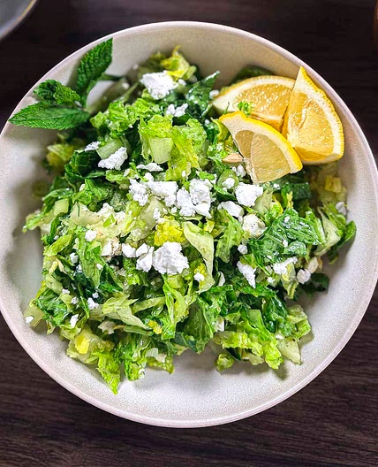 Maroulosalata (Greek Lettuce Salad with Dill and Lemon)
