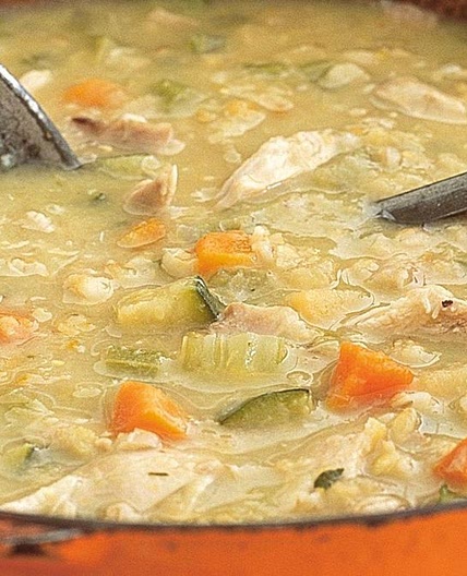 Hearty chicken and vegetable soup