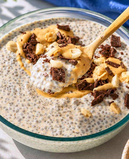 Peanut Butter Chia Pudding with Greek Yogurt