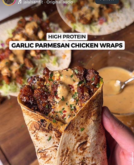 Garlic Parmesan Chicken Wraps