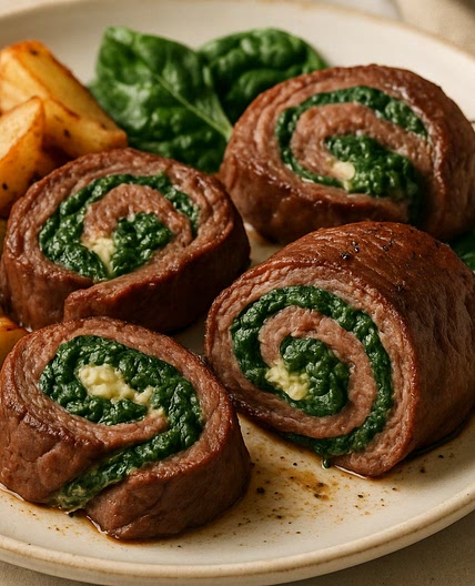 Spinach-Stuffed Steak Roulades