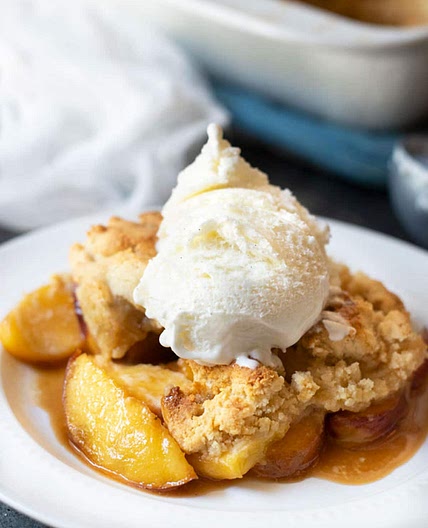 Easy Grain-Free Peach Cobbler with Almond Flour