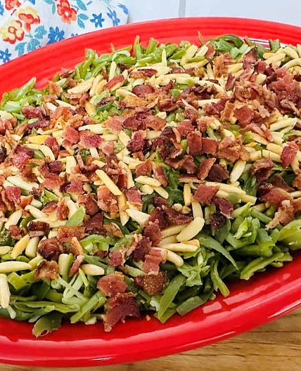 Green Beans Almondine with Bacon
