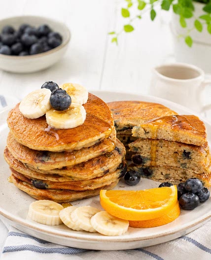 Blueberry Cornmeal Pancakes