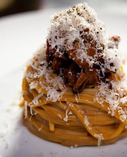 Mark Moriarty's mushroom and parmesan spaghetti