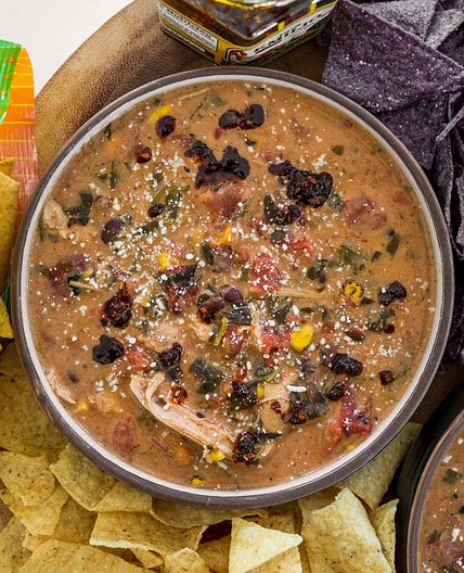Slow Cooker Creamy Chicken Taco Soup