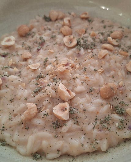 Risotto - Castelmagno and hazelnuts