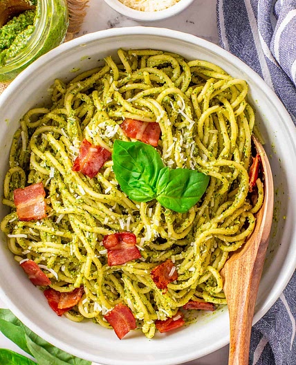 Bacon Pesto Pasta Recipe