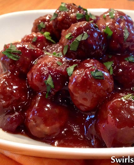 Sweet and sour cranberry meatballs 