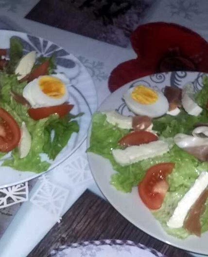 Salade du soir au jambon cru
