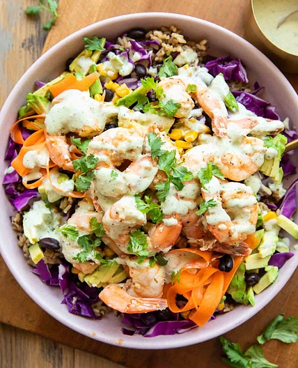 Crunchy Chili Lime Shrimp Salad