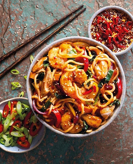 Chicken, Prawn, Coconut & Lemongrass Stir Fry