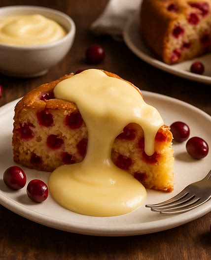 Cranberry Cake with Hard Sauce