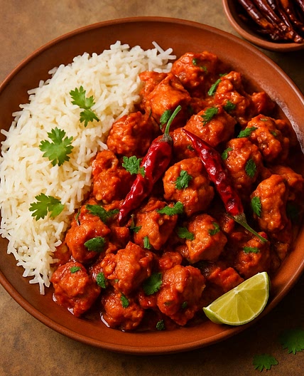 Scharfes indisches Chilli-Huhn