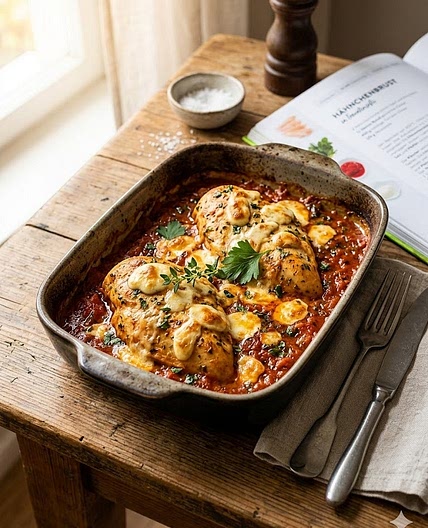 Hähnchenbrust in Tomatensauce