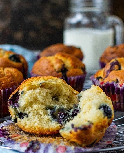 Greek Yogurt Blueberry Muffins 💙