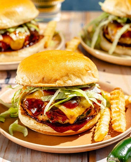 Jalapeño Cheddar Turkey Burgers