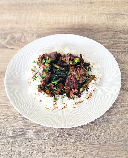Émincés de steak au basilic thaï & cinq épices