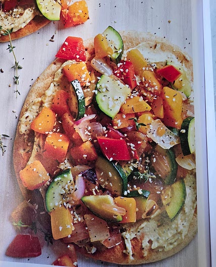 Vegetable Pitas with Everything-Spiced Hummus