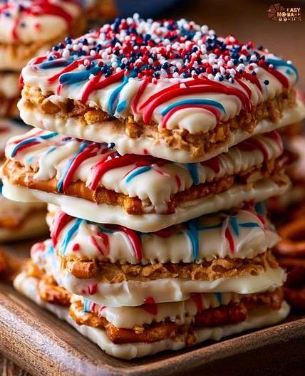 Peanut Butter Pretzel Ritz Stacks