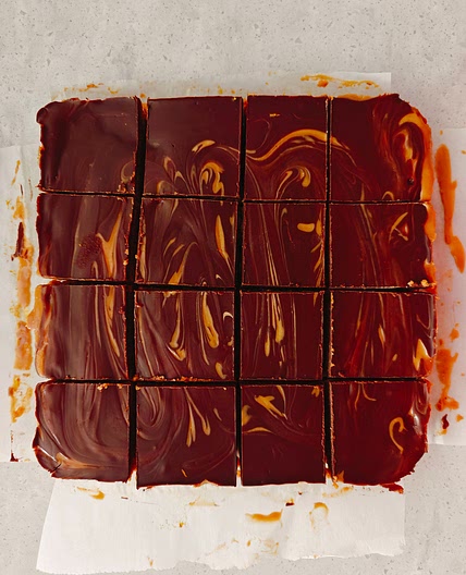 Pumpkin Bars with Chocolate Peanut Butter Layer