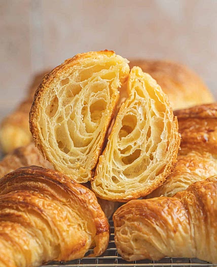 Step by Step Sourdough Croissants