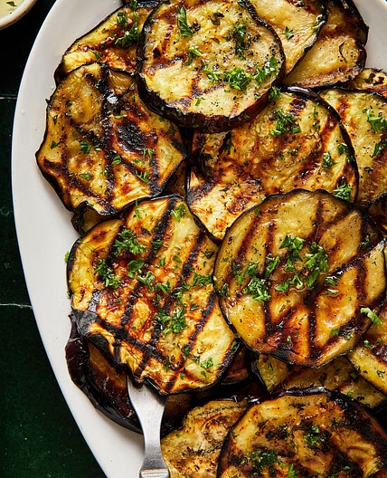 Grilled Eggplant with Garlic & Herbs