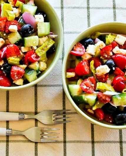Chopped Greek Salad with Peperoncini