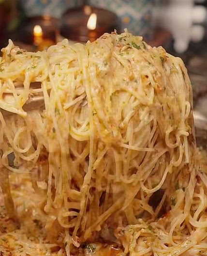 Garlic Confit Caramelized Onion Pasta