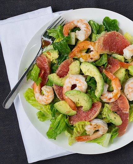 Avocado, prawn, & grapefruit salad