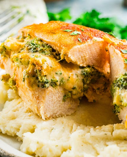 Broccoli Stuffed Buffalo Chicken Breast