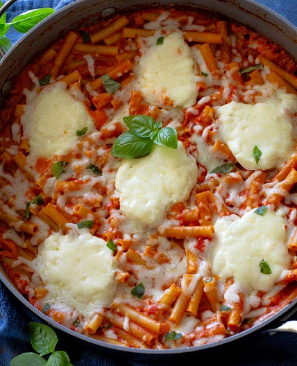 One-Pan Baked Ziti Skillet
