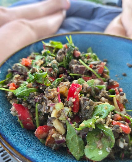 Linsen Tofu Salat