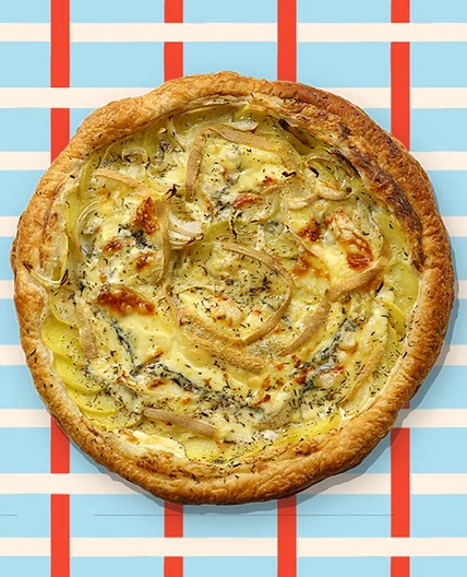 Tarte fine pommes de terre & morbier