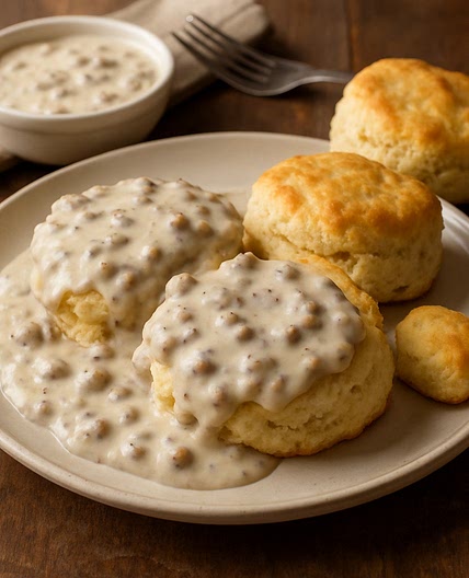 Sausage Gravy and Biscuits
