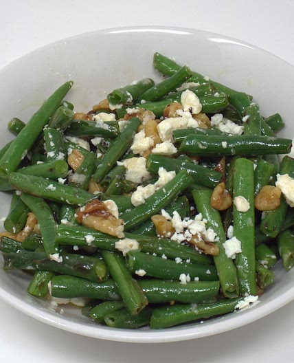 Green Bean and Walnut Salad with Feta Cheese