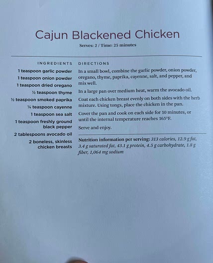 Cajun Blackened Chicken