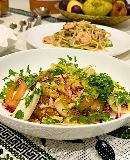 Chicory Salad with Clementine Dressing