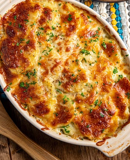 Cheesy Leek and Potato Bake