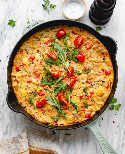VEGAN FRITTATA (SAVORY & VEGGIE-FILLED)
