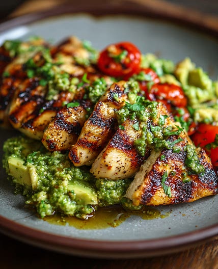 Grilled Chicken with Avocado Pesto