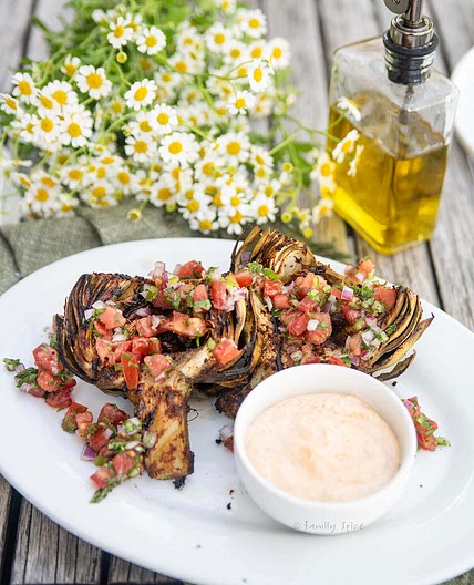 Chile Lime Grilled Artichokes